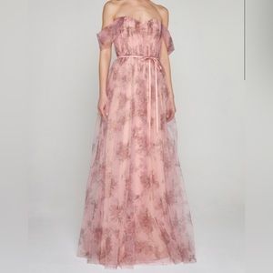 NWT Marchesa Bridesmaid, off the shoulder rose blush, size 16
